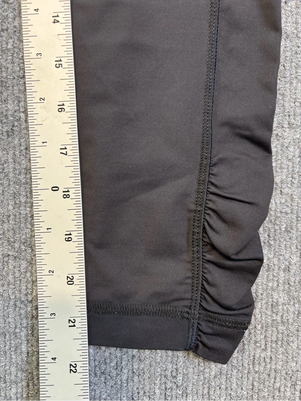 lululemon athletica Black Ruched-Hem Leggings